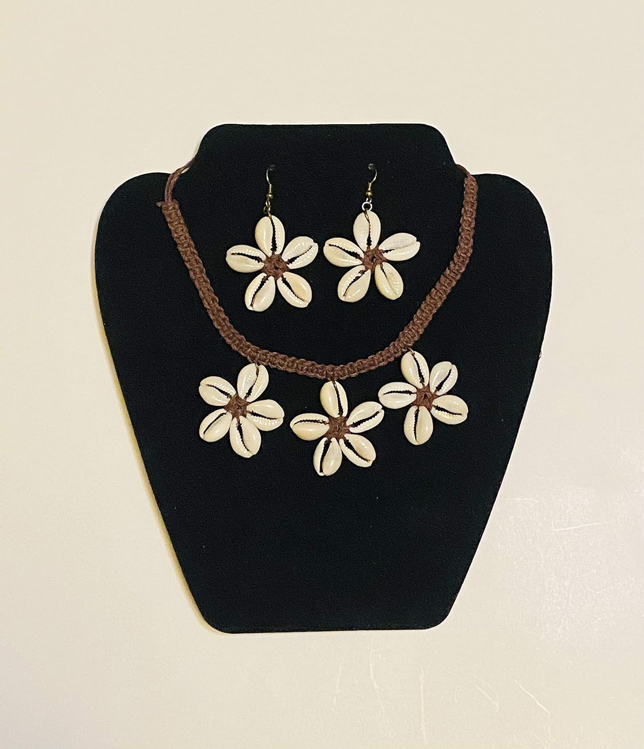 Cowrie Star Earrings and Necklace Set