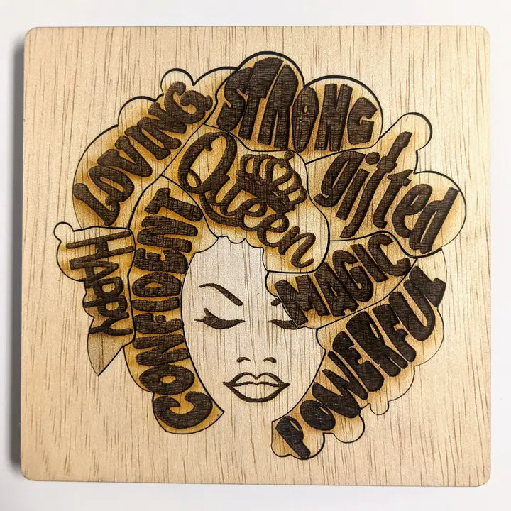 "I Am" Affirmations Puzzle - Afro Woman