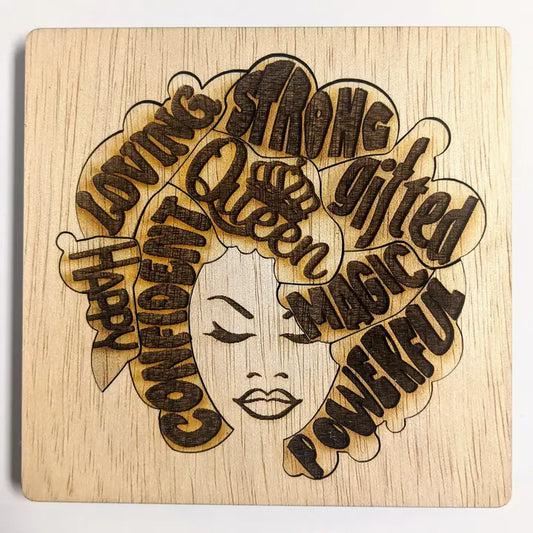 "I Am" Affirmations Puzzle - Afro Woman