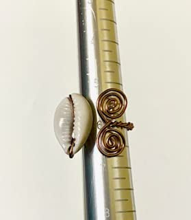 Cowrie Shell Ring - Copper Wire Ring