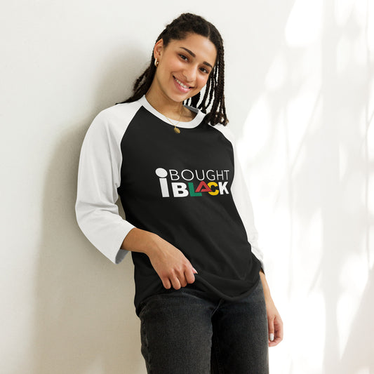 I BOUGHT BLACK 3/4 sleeve raglan shirt