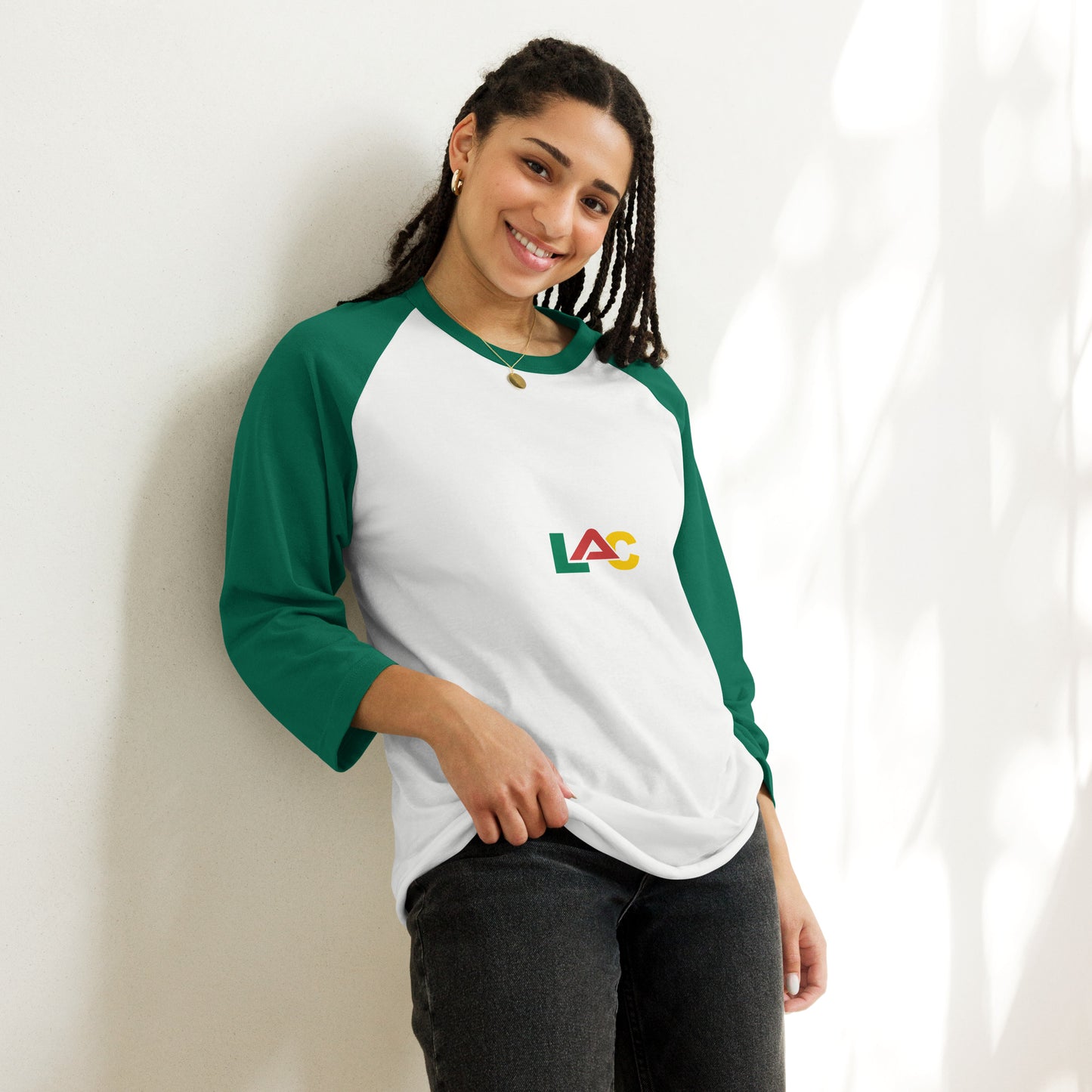 I BOUGHT BLACK 3/4 sleeve raglan shirt