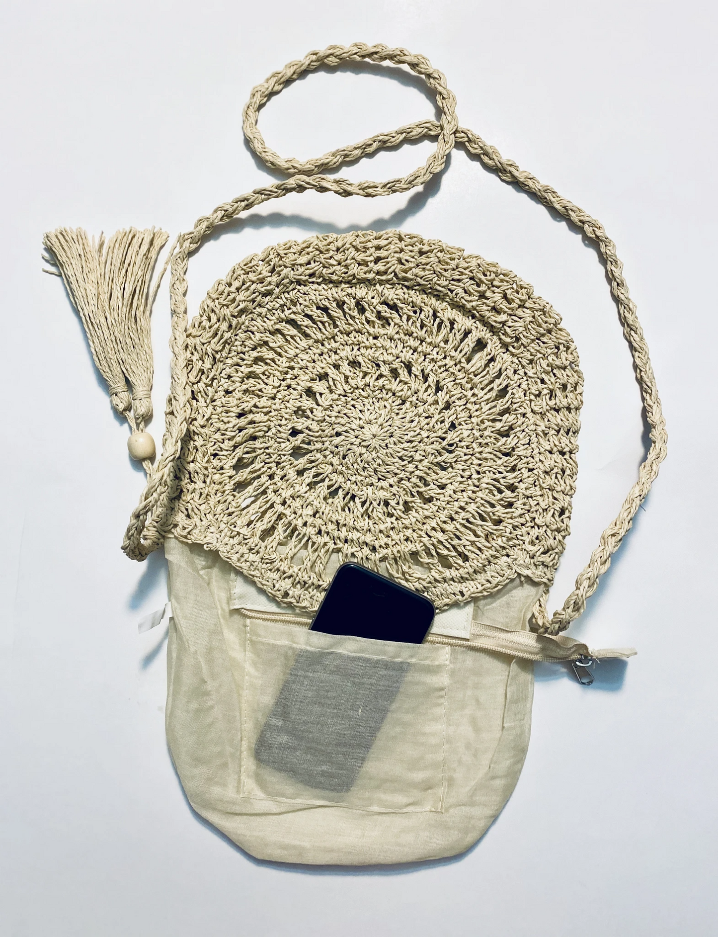 Cowrie Shell Rattan Woven Handbag