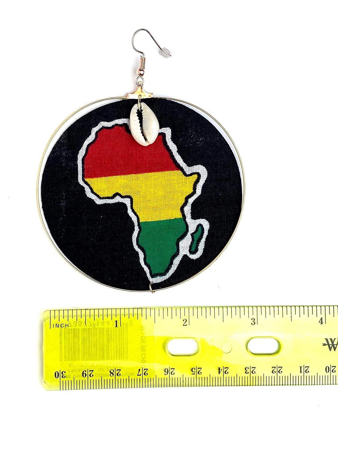 Africa Fabric Hoop Earrings