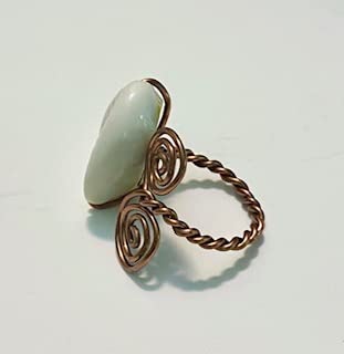 Cowrie Shell Ring - Copper Wire Ring