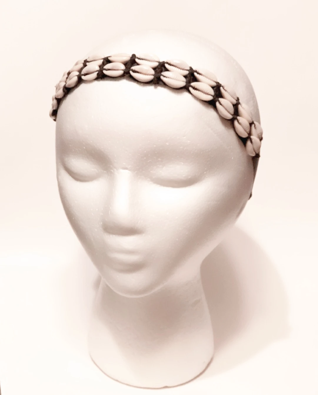 Double Cowrie Shell Adjustable Headband